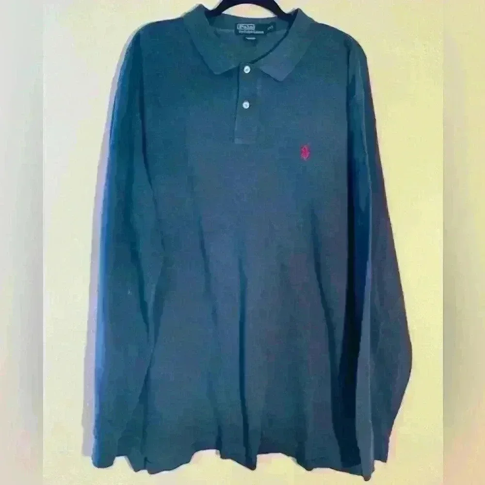 Men’s Ralph Lauren Polo Blue Polo Long Sleeve Shirt Size XXL